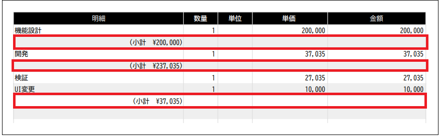 合計39個に変更 2.0.19～】合計請求書の明細を編集する – ZACヘルプセンター